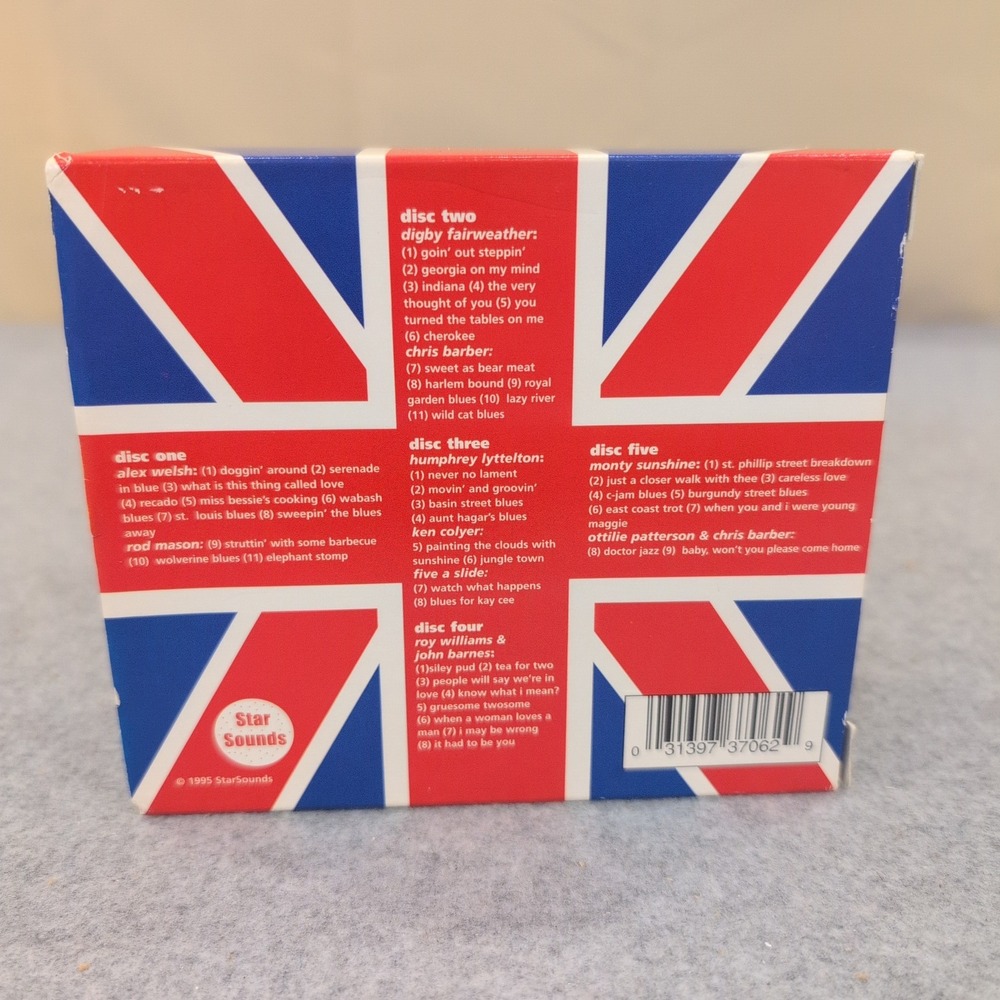 British Jazz 5 CD Box Set Star Sounds 1995 Alex Welsh Chris Barber Union Jack - Picture 3 of 3